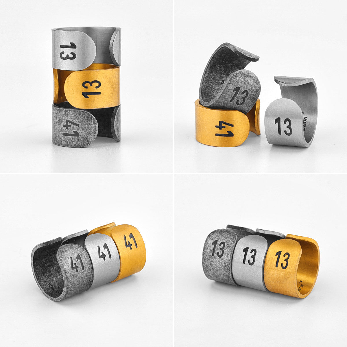 1314 Korea Style | 14k Gold Brushed Over No Fade Stainless Steel Couples Rings