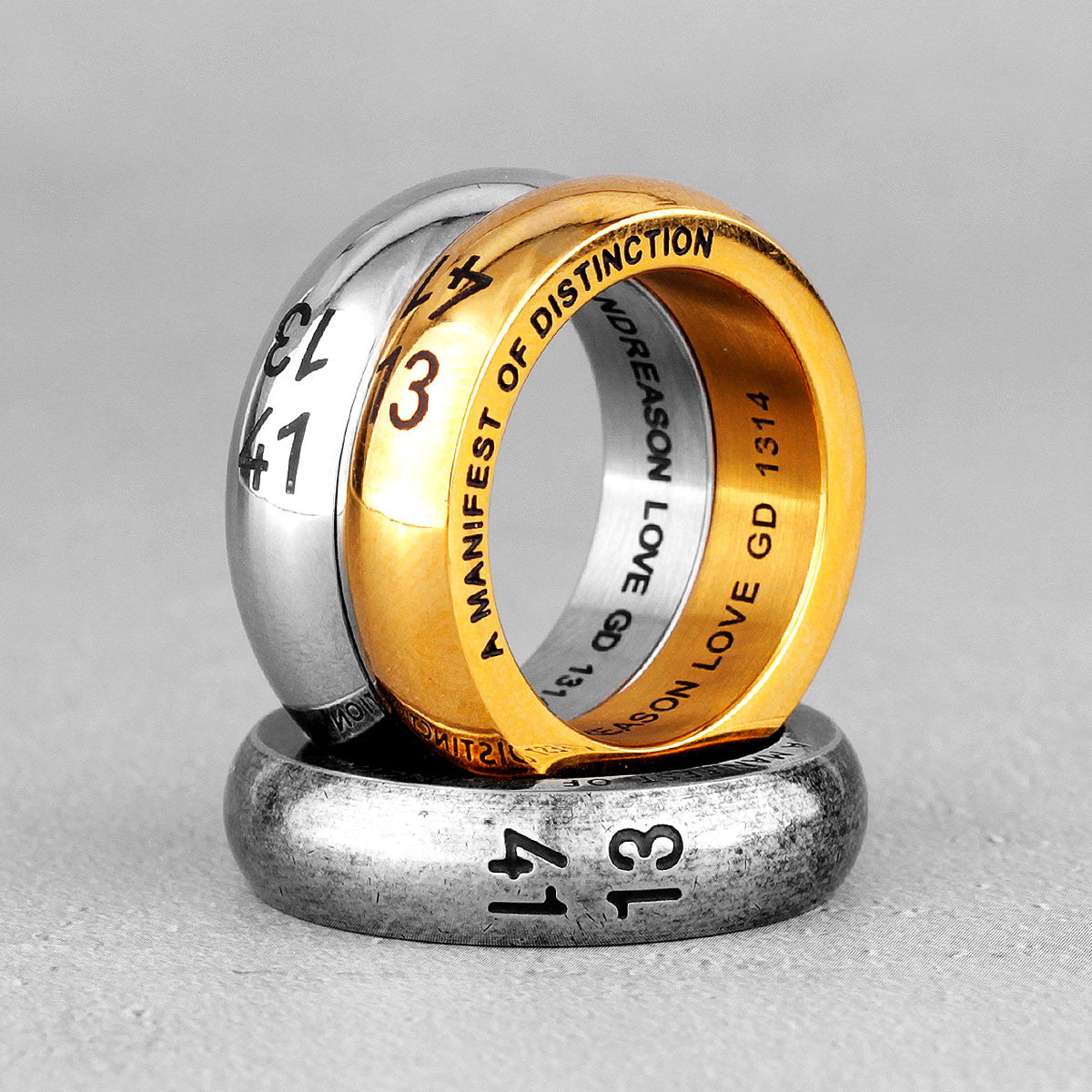 1314 Forever | Stainless Steel Lovers Couple No Fade Street Style Rings