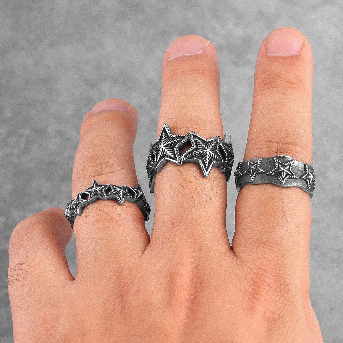 Star Struck | Couples 316L no Fade Stainless Steel Starry Night Lover Rings