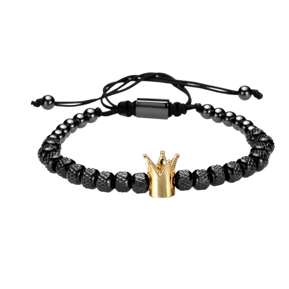 Regal Steel Armlet | Kings Crown No Fade Stainless Steel Luxury Bracelet