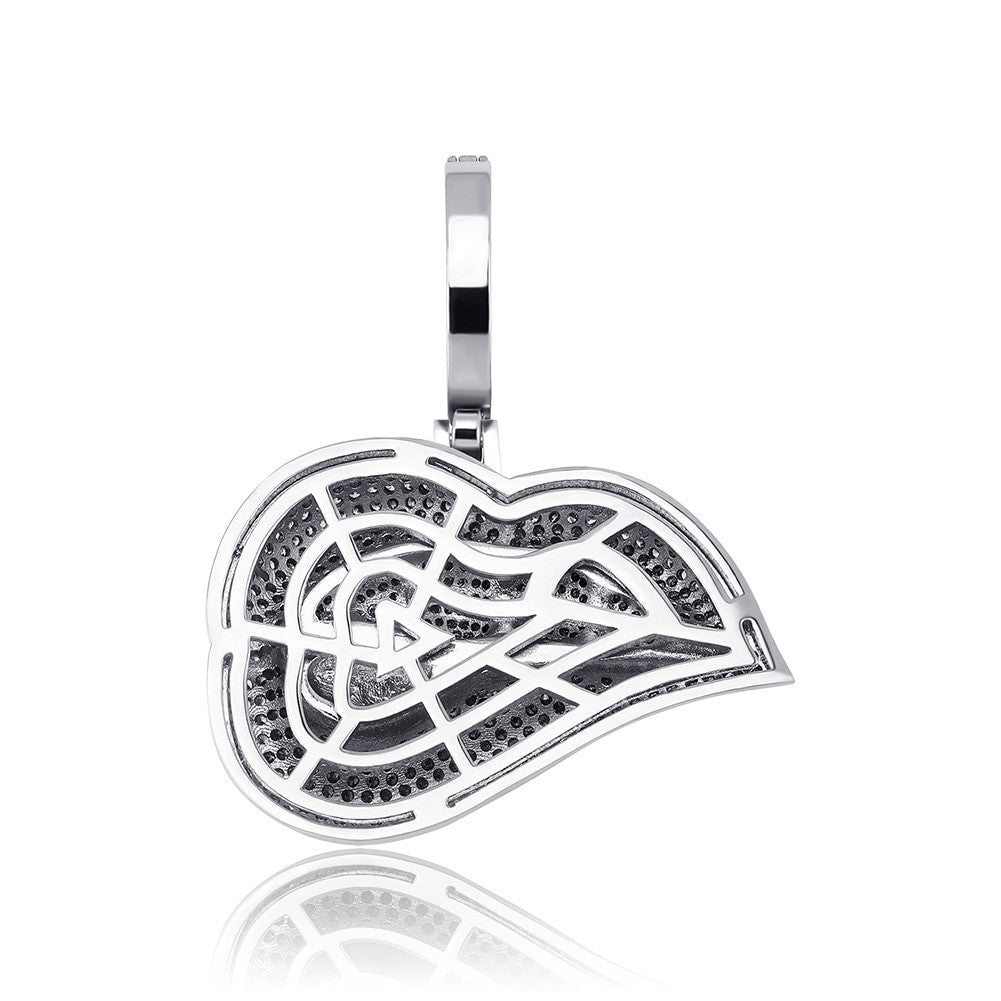 Hip Hop Sexy Ladies Drip Drop Bottom Lip Bite Bling Micro Pave Pendant Chain Necklace