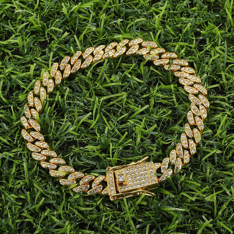 Keep It Classic 8MM Miami Cuban Link AAA Prong Set 14k Gold 925 Silver Rose Gold Bling Bracelet