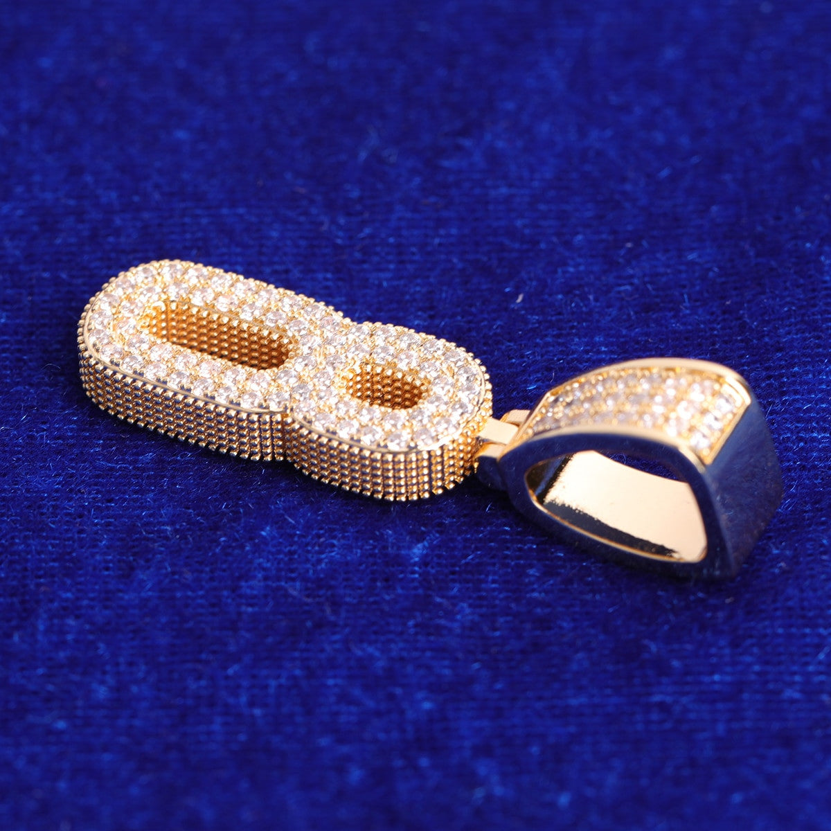 The Digits | VVS Diamond CZ Cluster Stone Number Iced Blinged Out Pendants