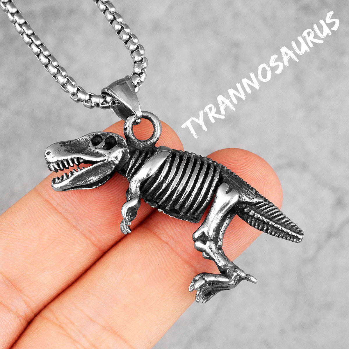 Rex Steel | The Mighty Tyrannosaurus Dinosaur Fossil Street Wear Pendant