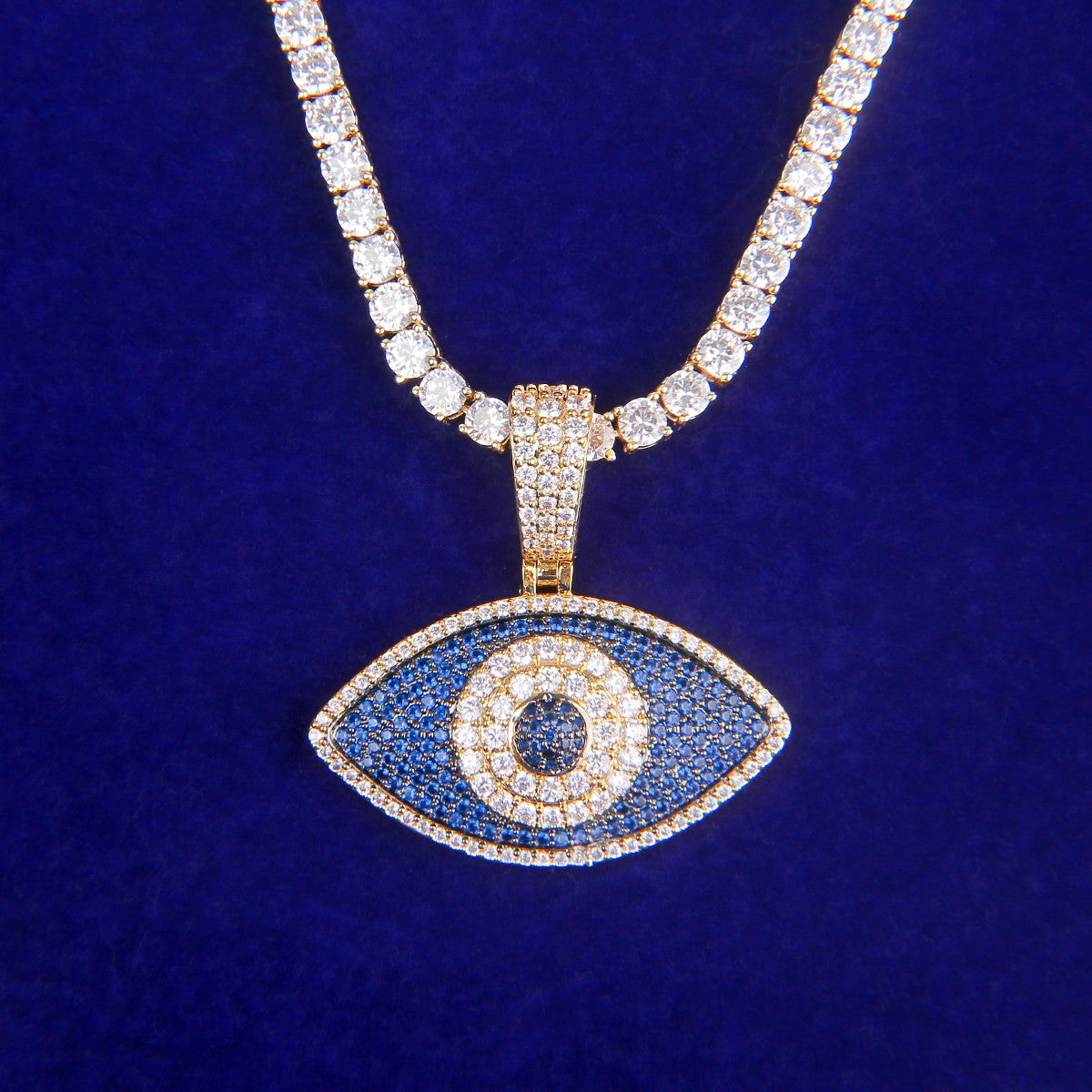 The All Seeing | VVS Diamond CZ Flooded Ice Eye Hip Hop Pendant Chain Necklace