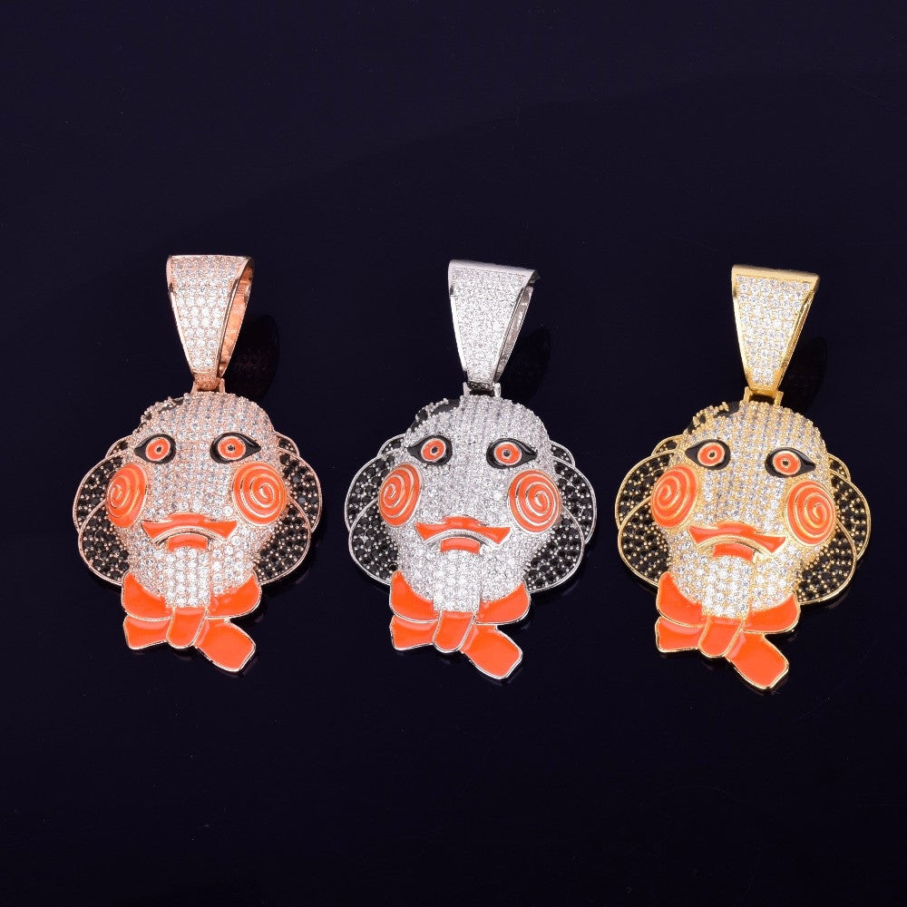 Stone 69 Saw Doll Chain Head Mask