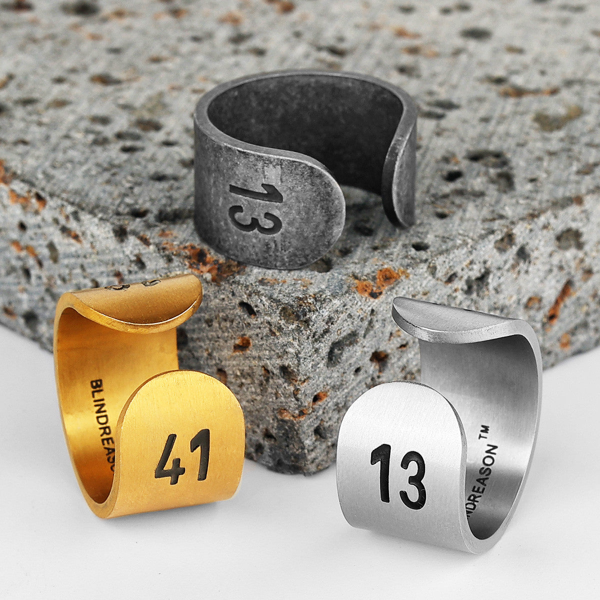 1314 Korea Style | 14k Gold Brushed Over No Fade Stainless Steel Couples Rings