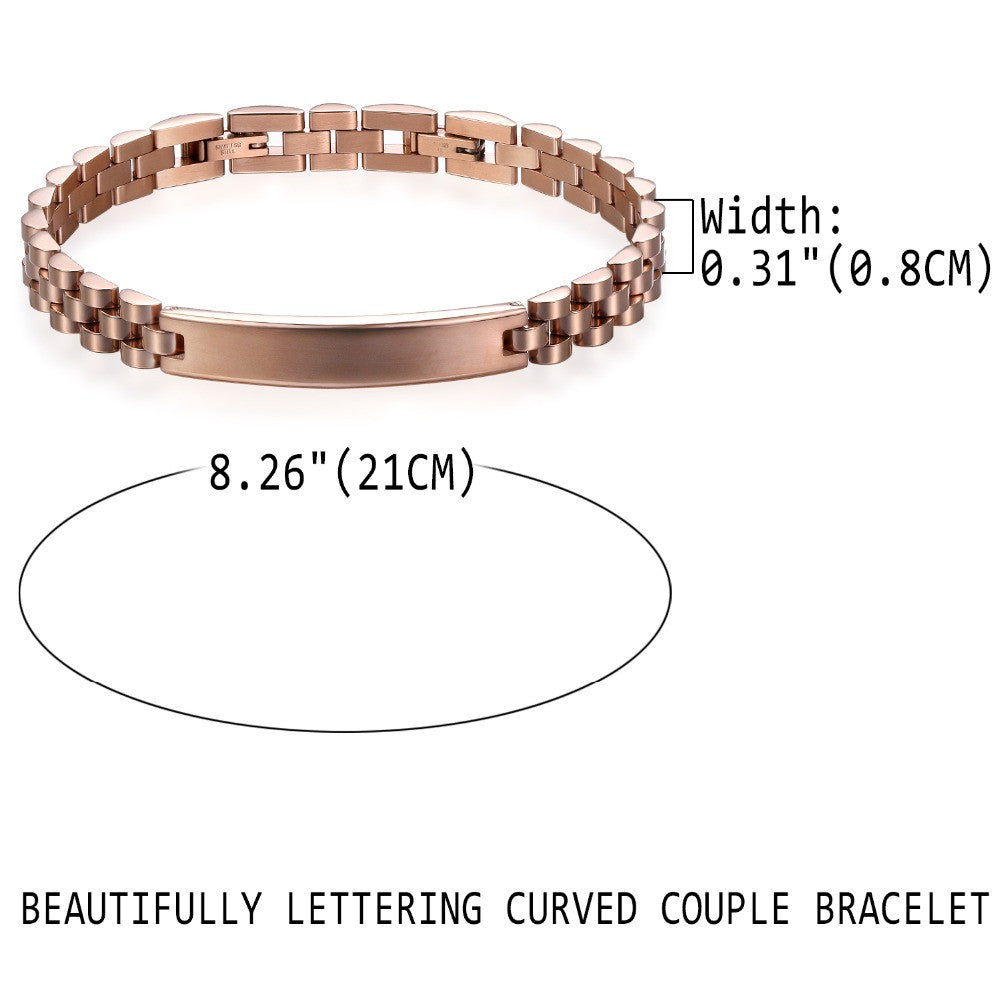 High Quality Couples 2 Piece No Fade Stainless Steel Classic Bracelet Jewelry Sets