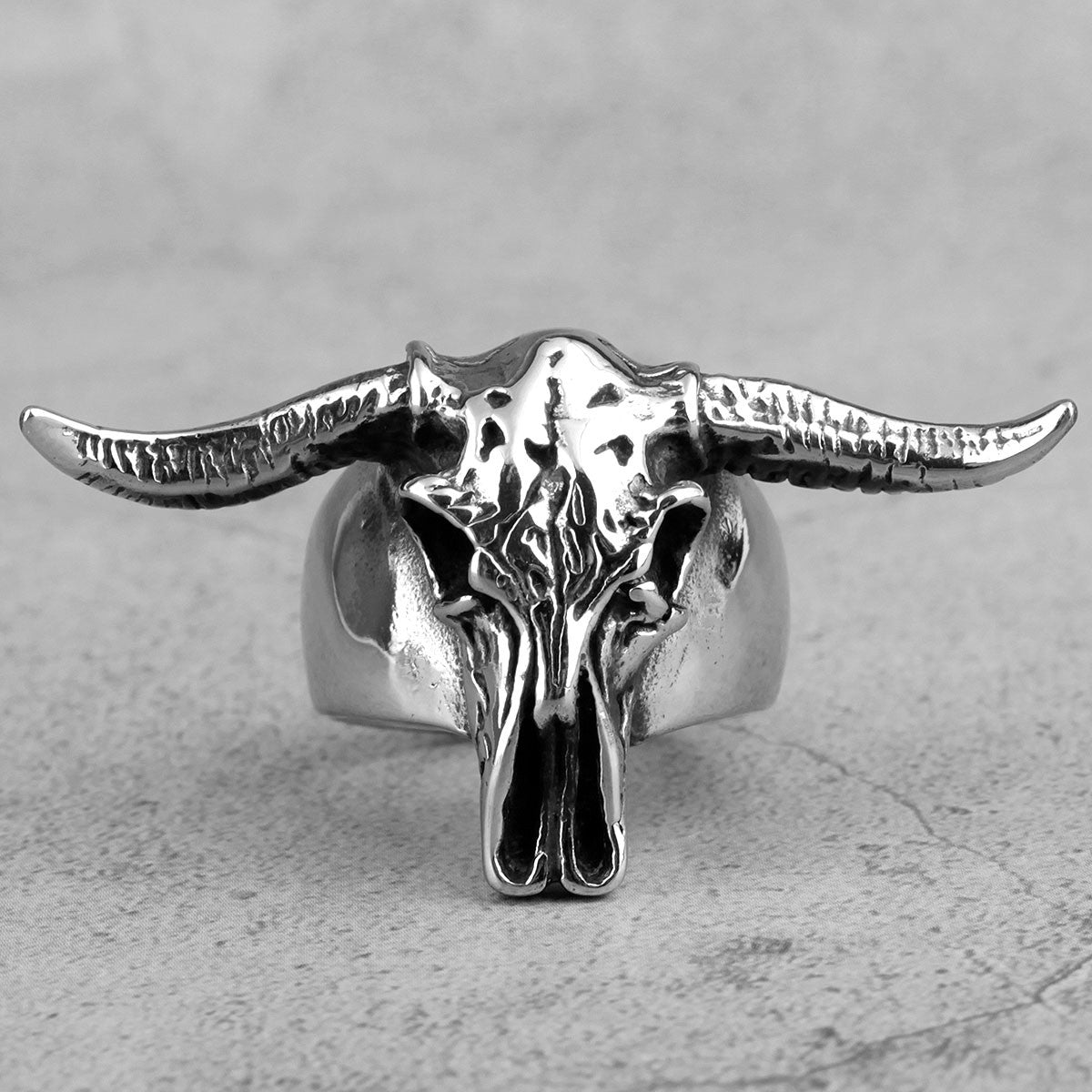 Aries | Mens No Fade 316L Stainless Steel Symbolic Ram Skull Street Wear Rings