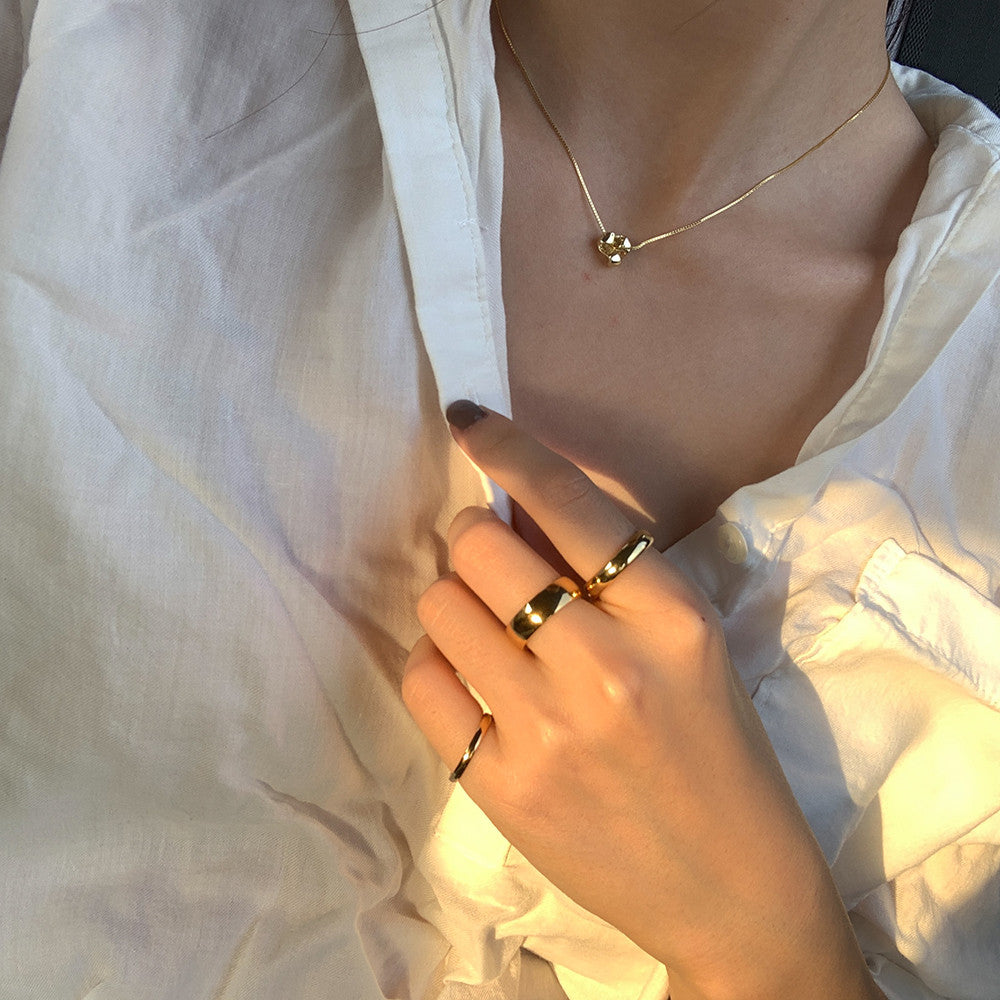 Knuckle Rings | Tarnish Free 2mm 4mm 6mm Stainless Steel 18K Gold Plated Ring