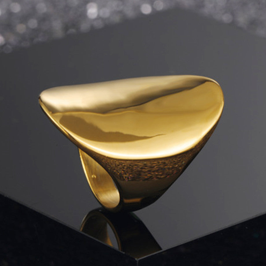 The Golden Aura | Ladies 14k Gold Over No Fade Stainless Steel Cocktail Party Rings