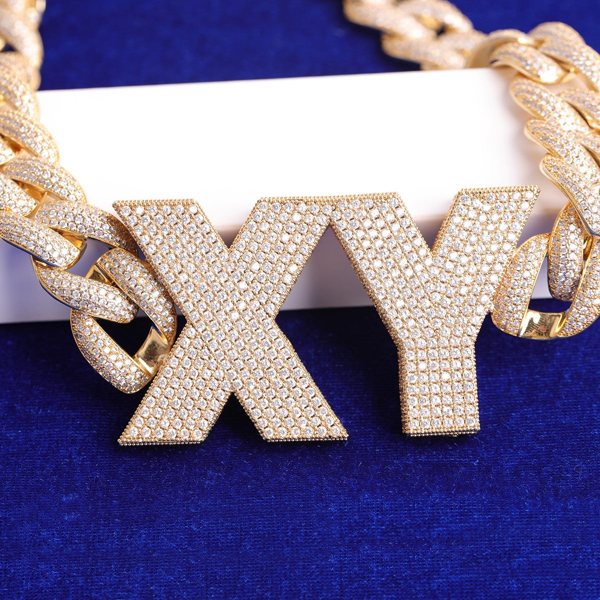 Brick City | VVS Diamond Custom Letters Cuban Link Hip Hop Nameplate Pendant