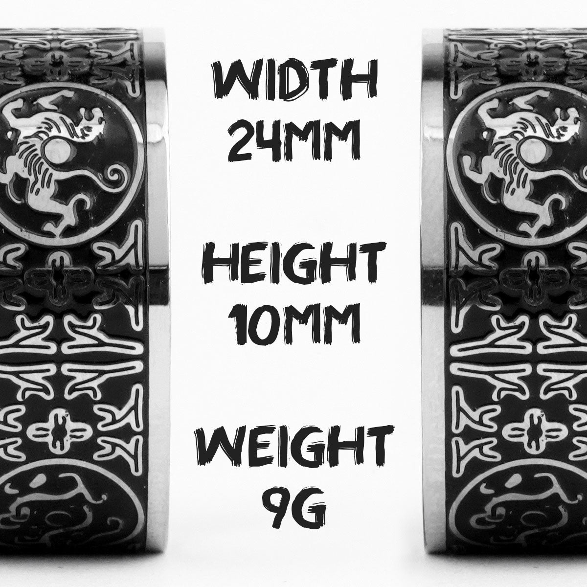 4 Great Beast | Amulet Style Solid Stainless Steel Men's Symbolic Rings