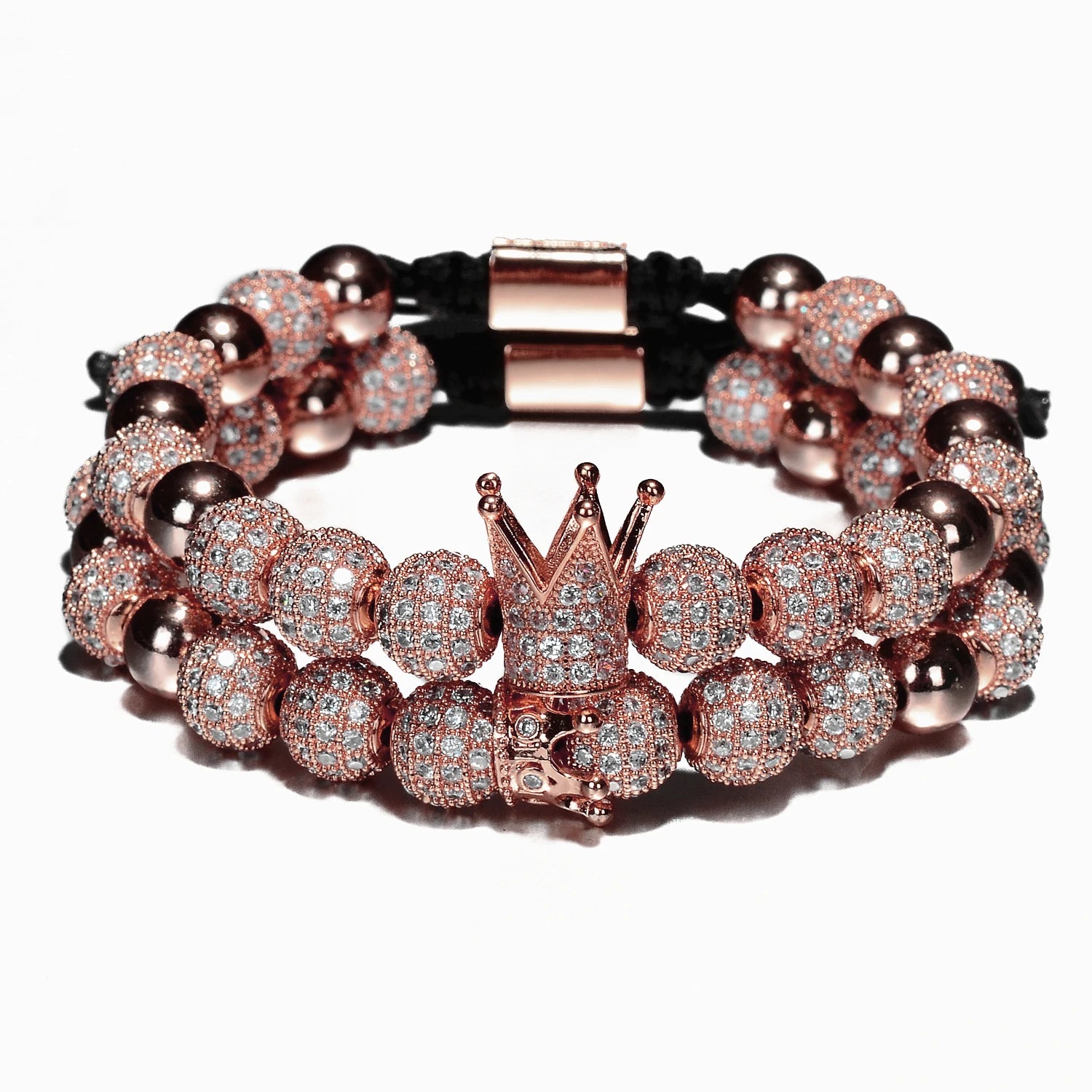 Claim The Throne | Luxury Crown Charm VVS Diamond CZ Iced Blinged Out Bracelet