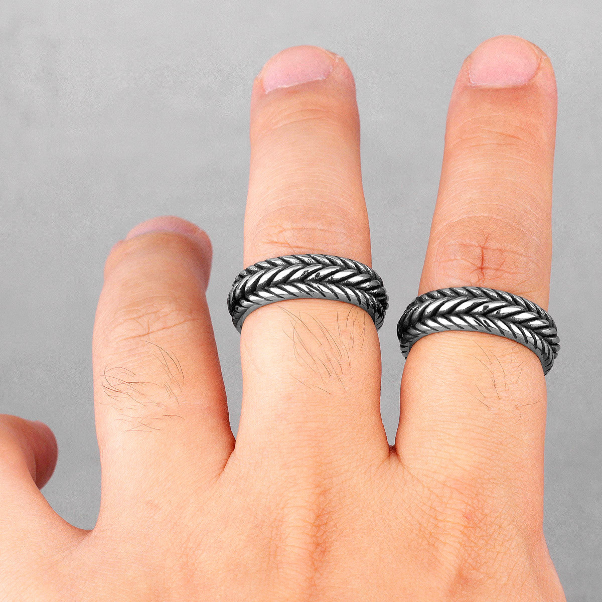 Chains | No Fade Solid Stainless Steel Designer Retro Simple Clean Mens Rings