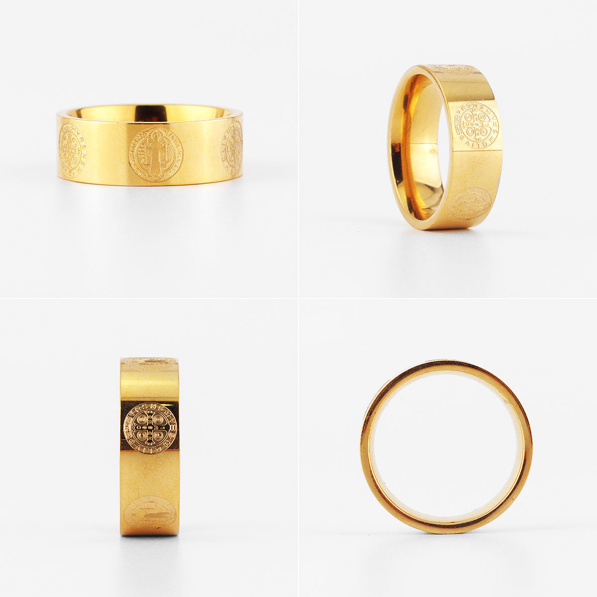 Devils Come Out | 316L No Fade Stainless Steel Saint Benedict Exorcism Cross Ring