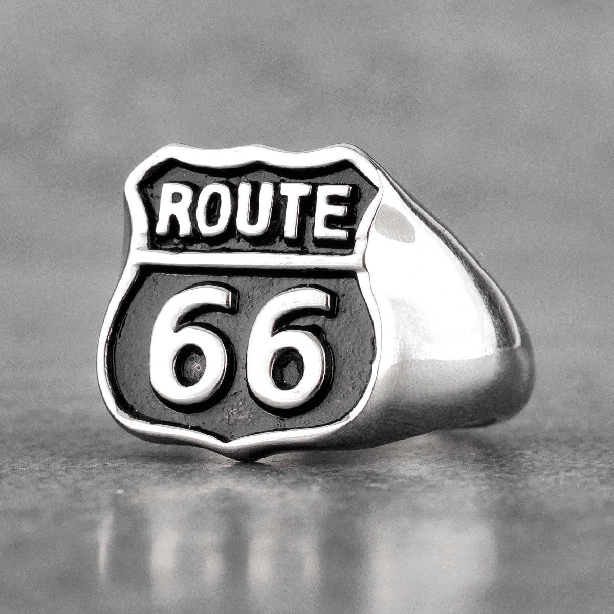 America The Beautiful | Pioneer Famous Route 66 No Fade Stainless Steel Street Style Rings
