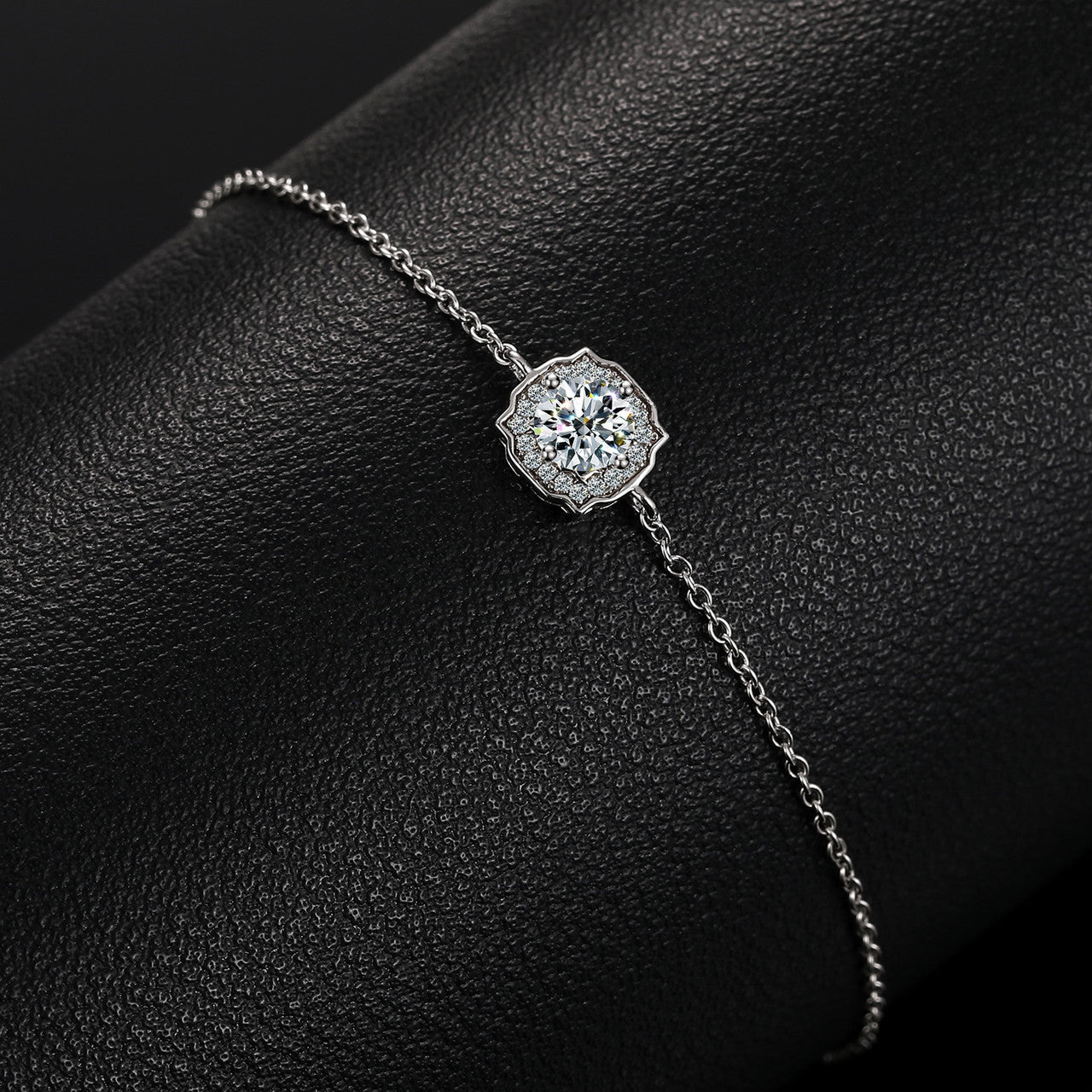 Ladies Genuine  0.5CT VVS Solid Sterling Silver Iced Luxury Bracelet