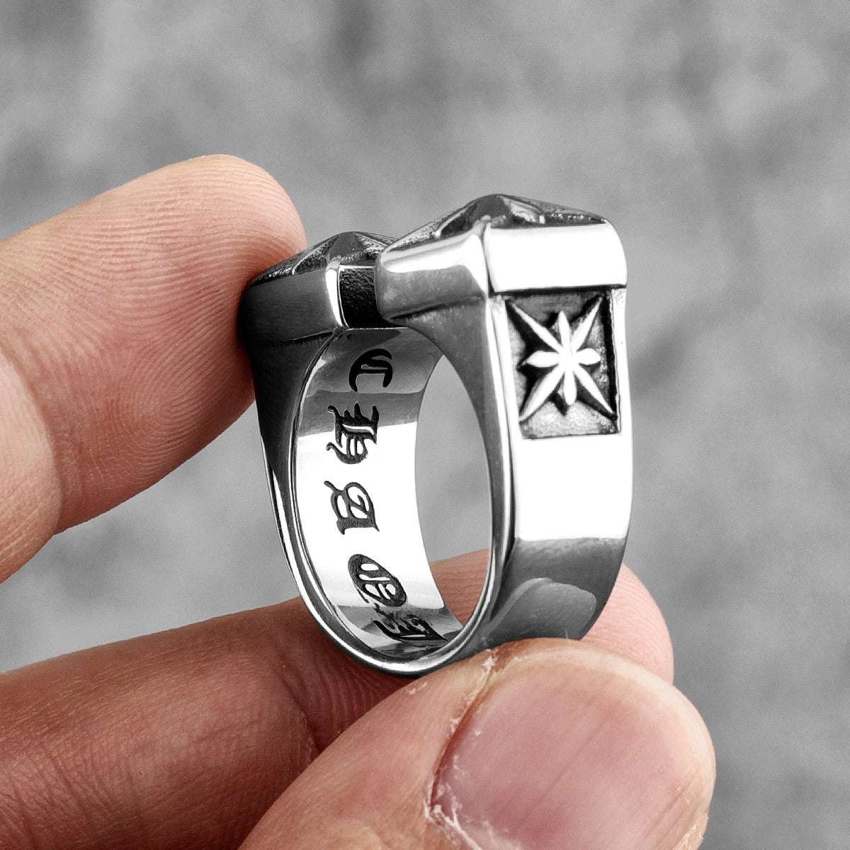 Polaris | Vintage Retro Unique Style 316L No Fade Stainless Steel Streetwear Celestial Ring