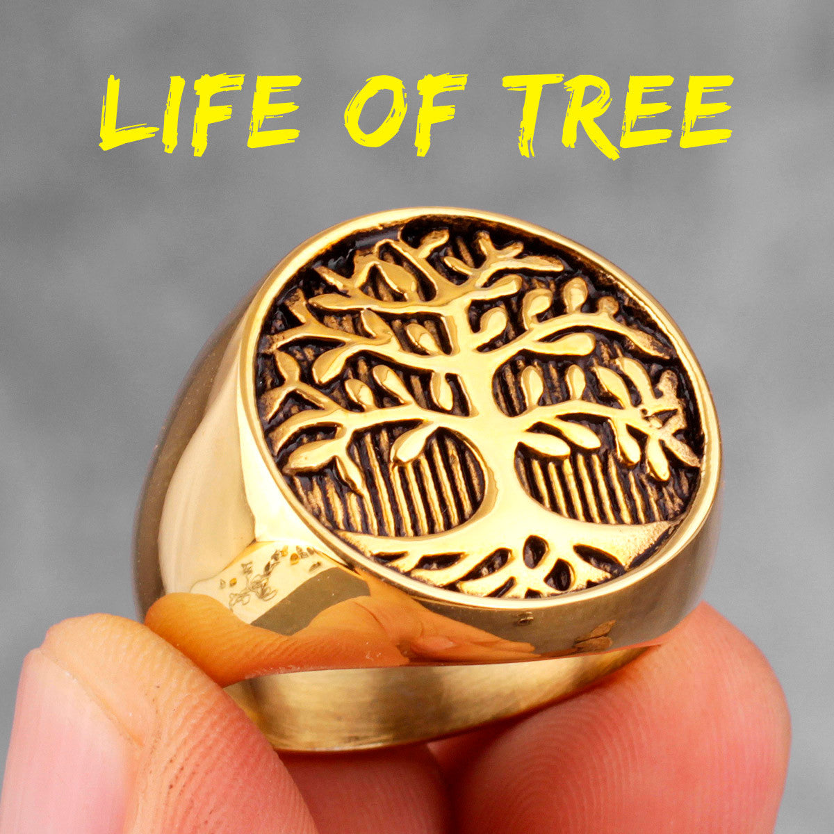 Tree of Life | Solid Stainless Steel 316L No Fade Spiritual Awakening Peace Ring