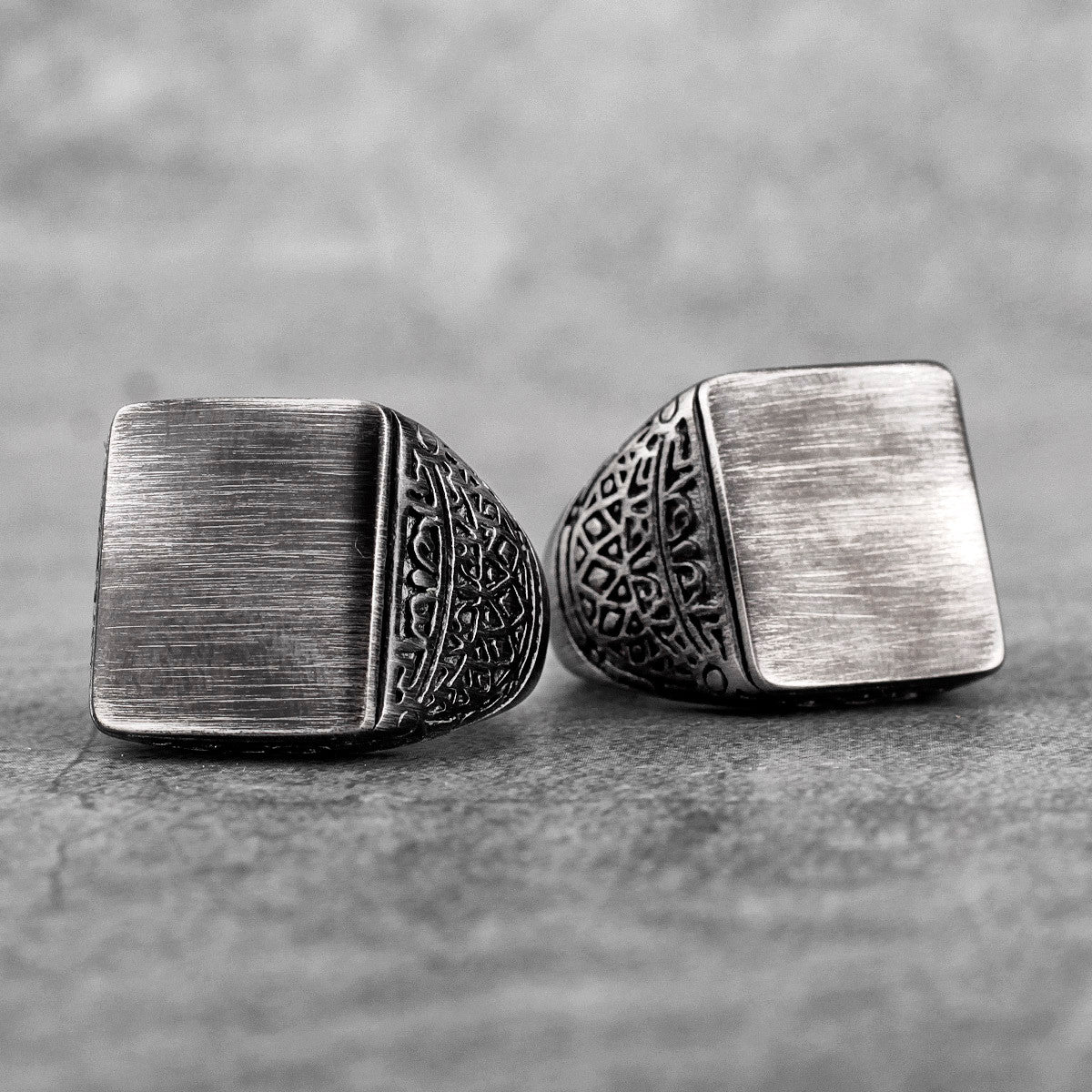 Retro Black | 316L Brushed Vintage No Fade Stainless Steel Street Stylish Ring