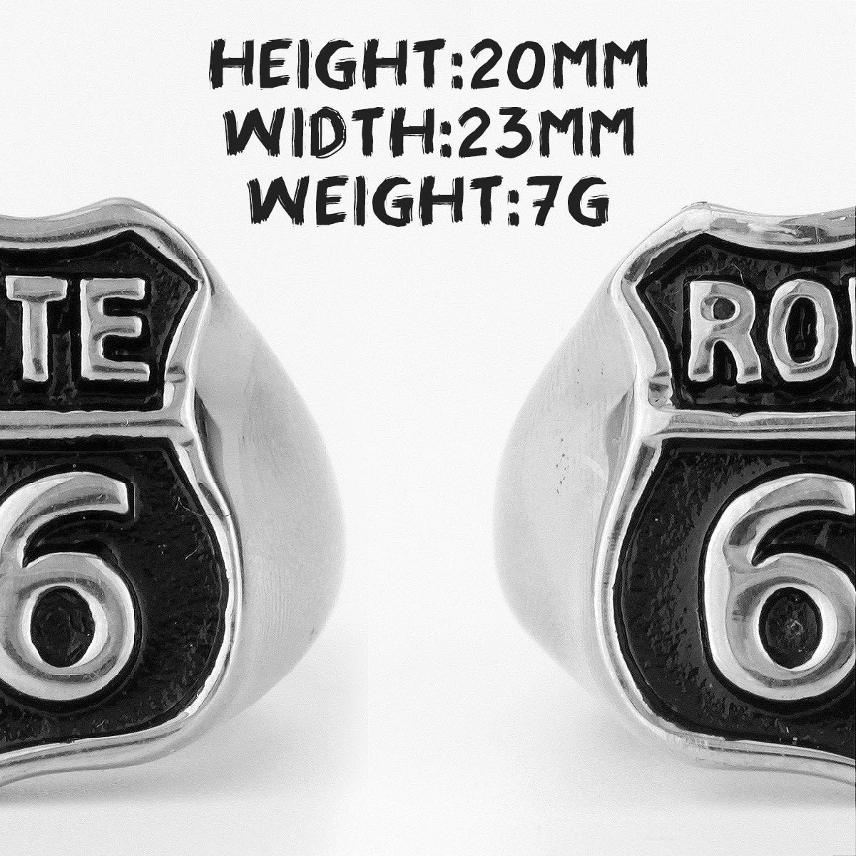 America The Beautiful | Pioneer Famous Route 66 No Fade Stainless Steel Street Style Rings