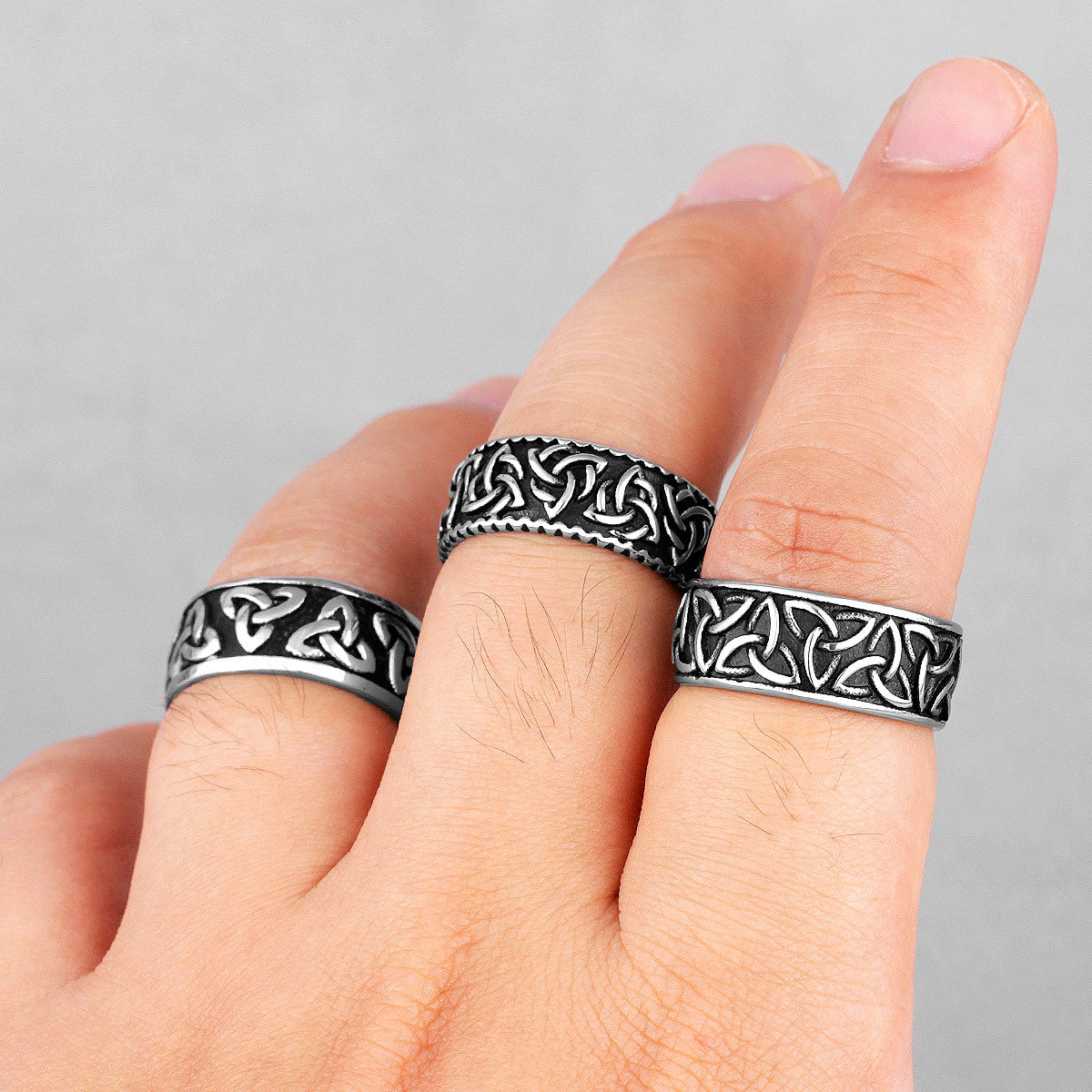 Celtic Knot Collection | No Fade Stainless Steel Weave Intertwined Viking Symbol Rings