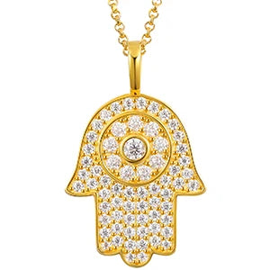 Spiritual Hamsa III | Genuine VVS Moissanite Diamond Hamsa Hand Solid Sterling Silver Hip Hop Chain