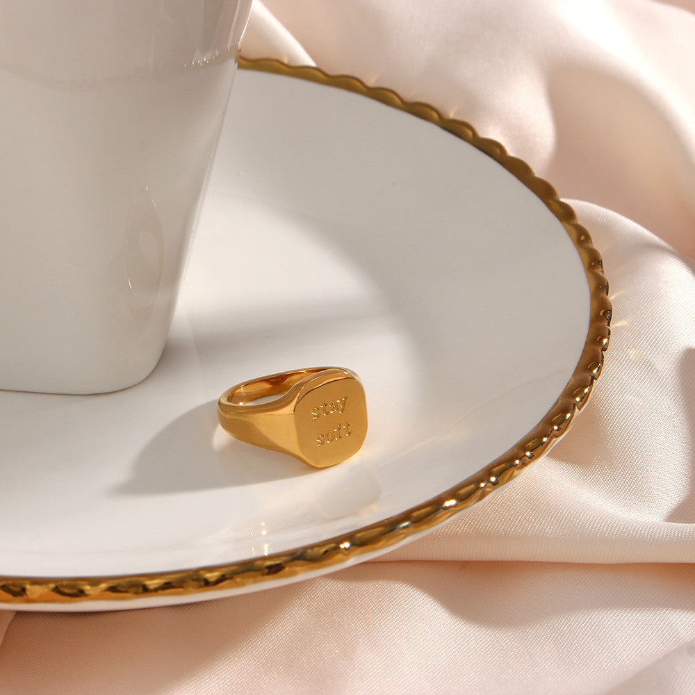 Believe In You | No Fade 18k Gold Over Stainless Steel Motivational Engraved Rings