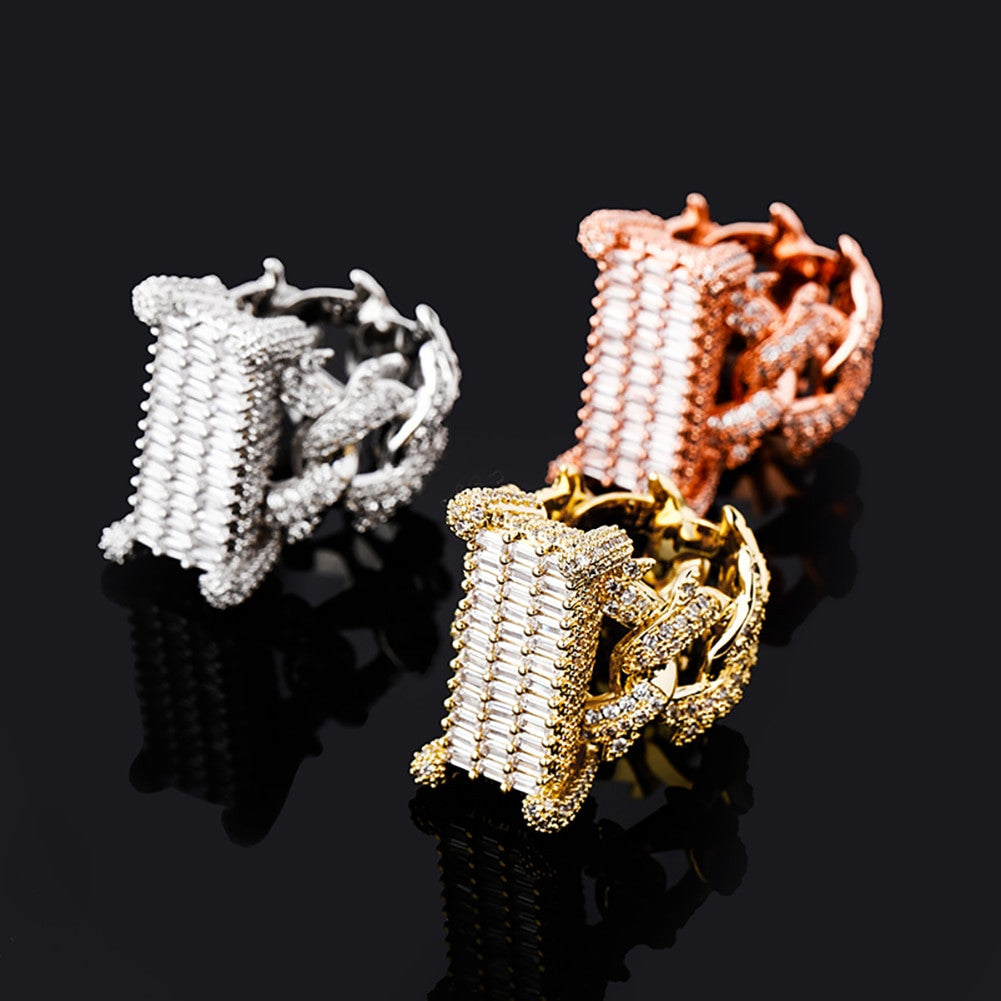 Ultra Ice Baguette Crown of Thorns Hip Hop Rings 