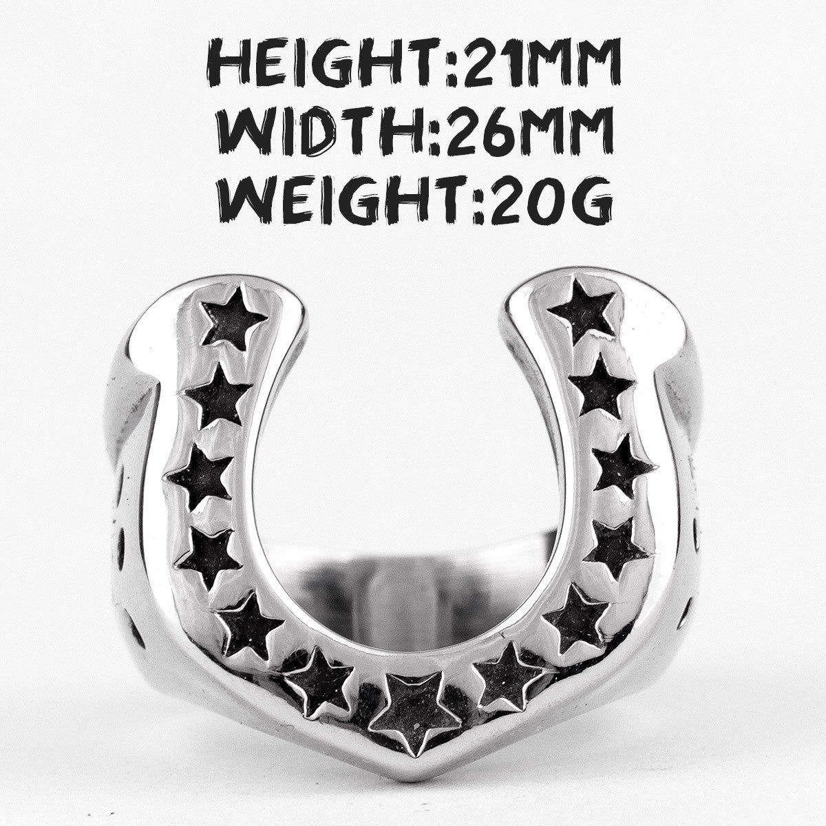 The Horseshoe | No Fade 316L Stainless Steel Lucky Horseshoe Street Stylish Rings