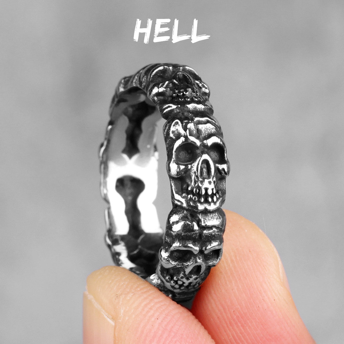 Skull Head Collection | Stainless Steel Wicked Skulls 316L No Fade Bike Skull Rings