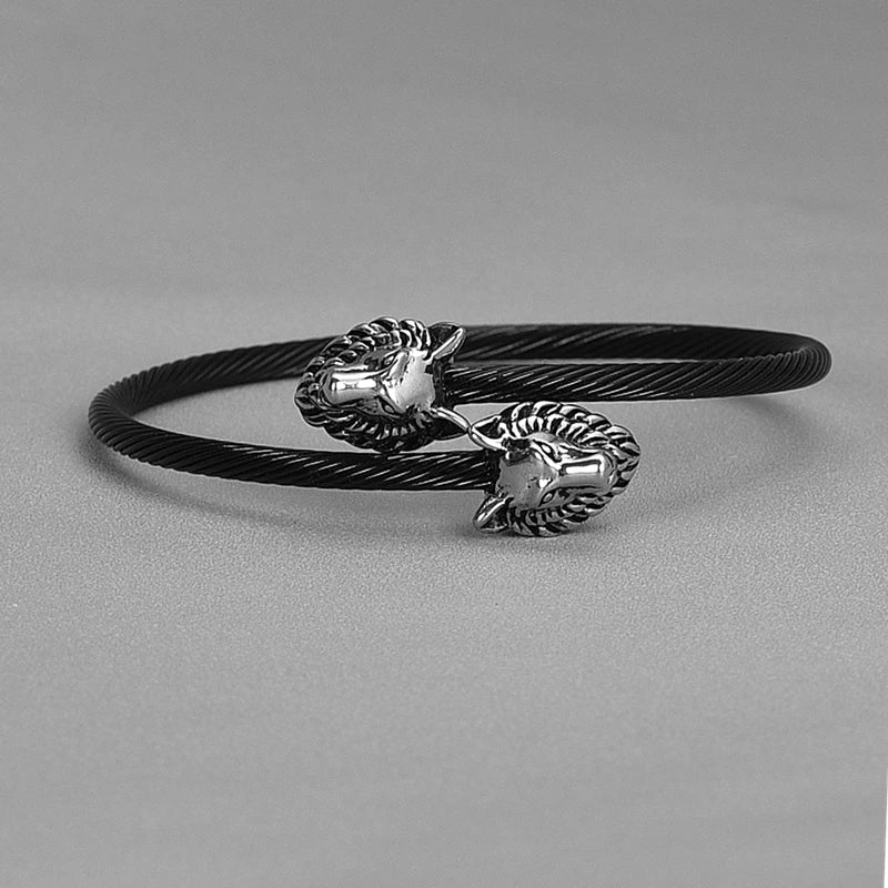 The Wolf | Luxury No Fade Stainless Steel 3 Piece Hip Hop Bracelet Stack Set