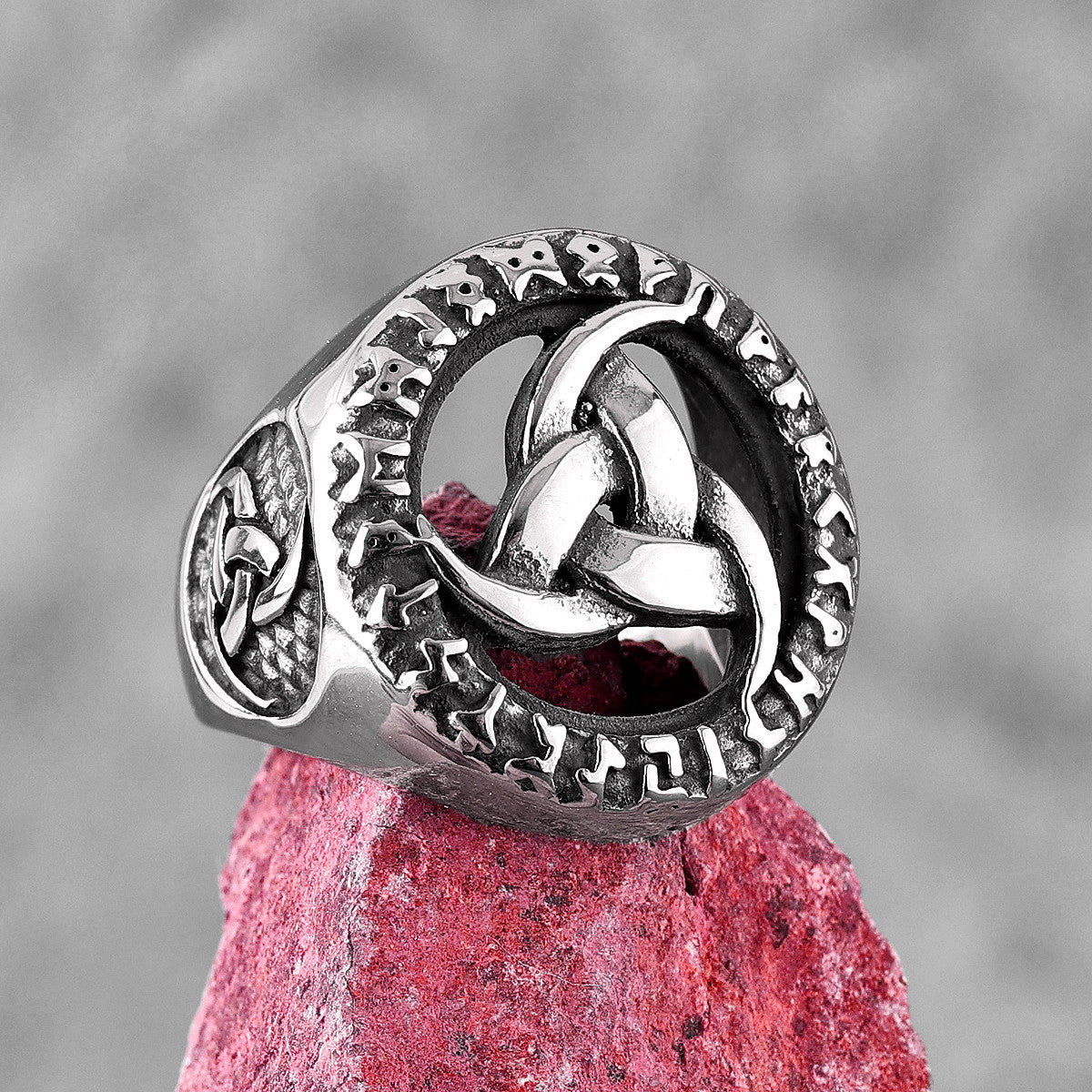 Vintage Viking | 316L No Fade Stainless Steel Celtic Knot Mens Streetwear Rings