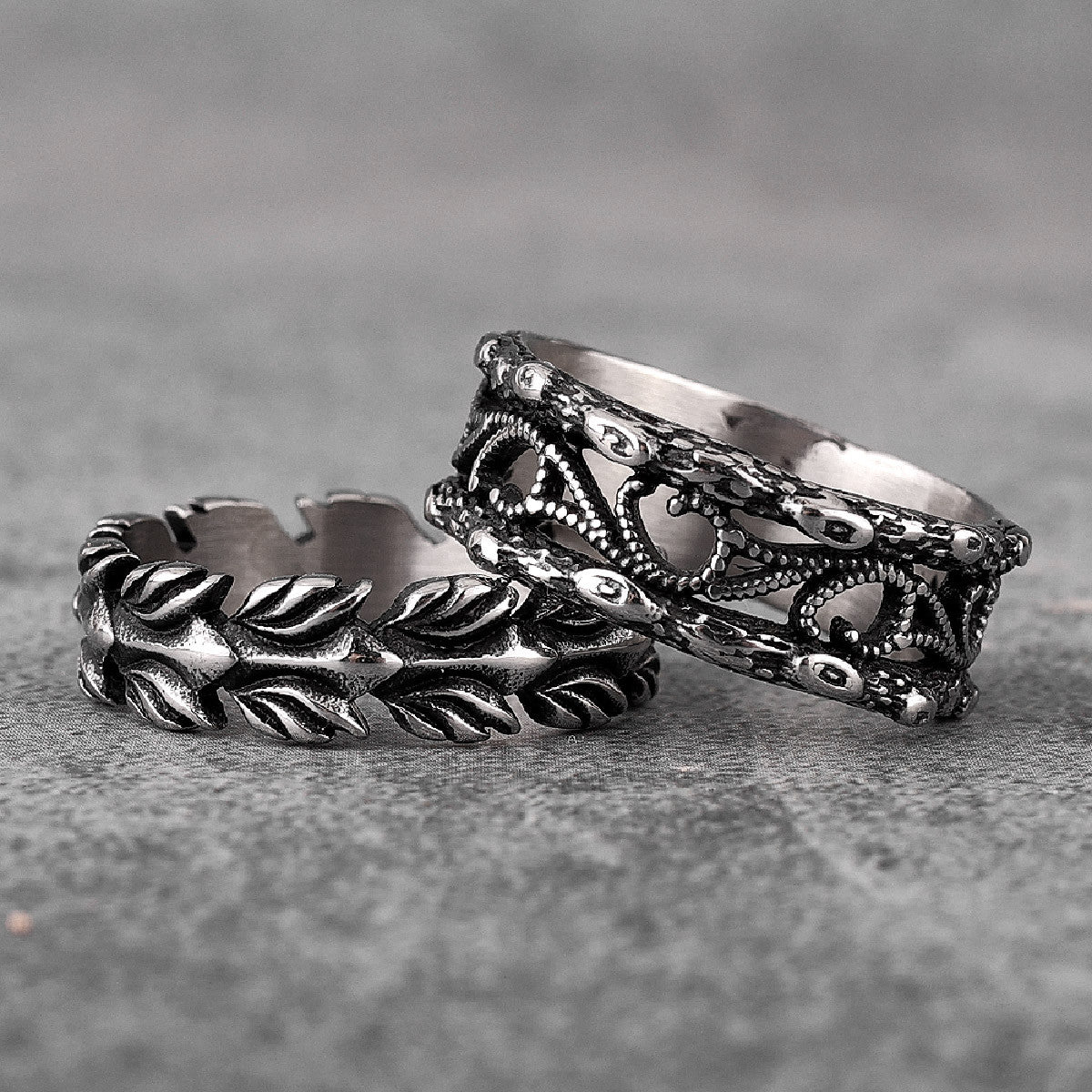 The Coral | 316L Stainless Steel Lucky Olive Branch Unique Personality Rings