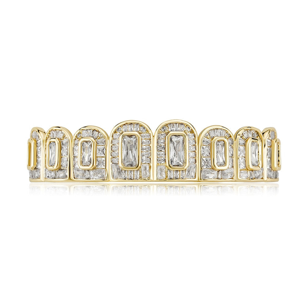 All Baguette | Flooded Ice Hip Hop Micro Pave Teeth Grillz Set