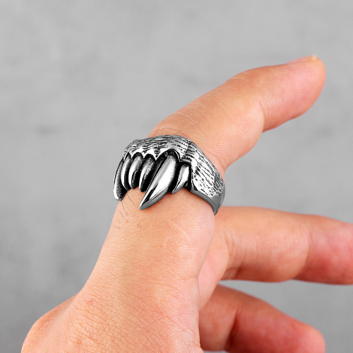 Beast Monster Teeth | No Fade Stainless Steel Men's Biker Style Street Wear Rings