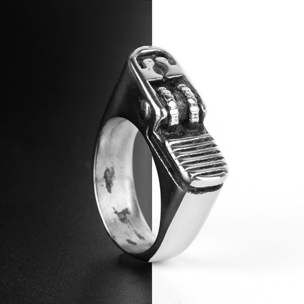 Men's 316L Stainless Steel Faux Lighter No Fade Street Wear Rings