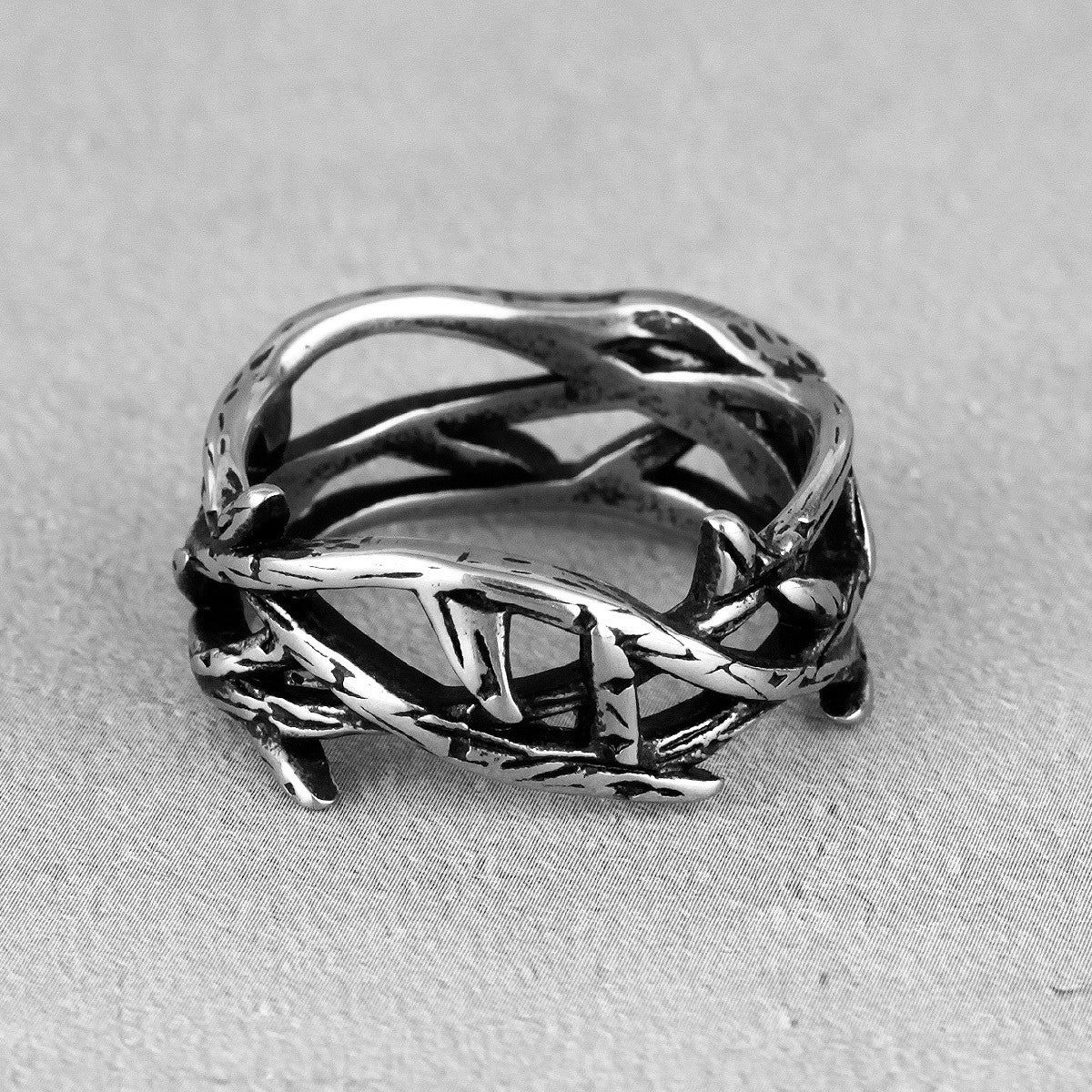 Victory Olive Branch | 316L No Fade Stainless Steel Mens Retro Street Wear Rings