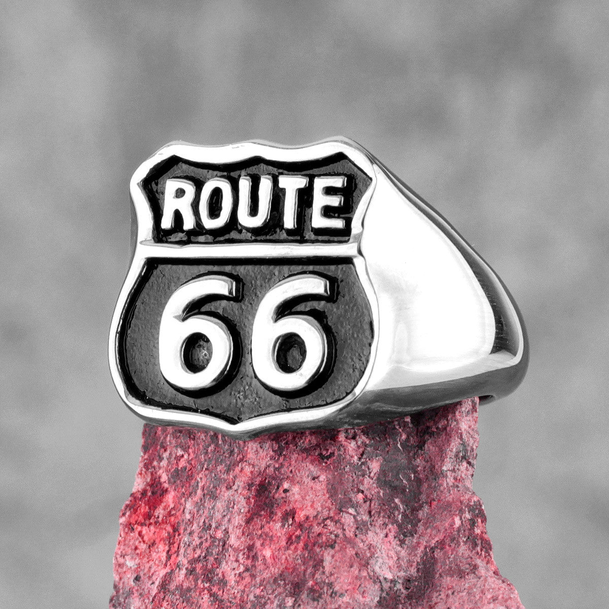 America The Beautiful | Pioneer Famous Route 66 No Fade Stainless Steel Street Style Rings