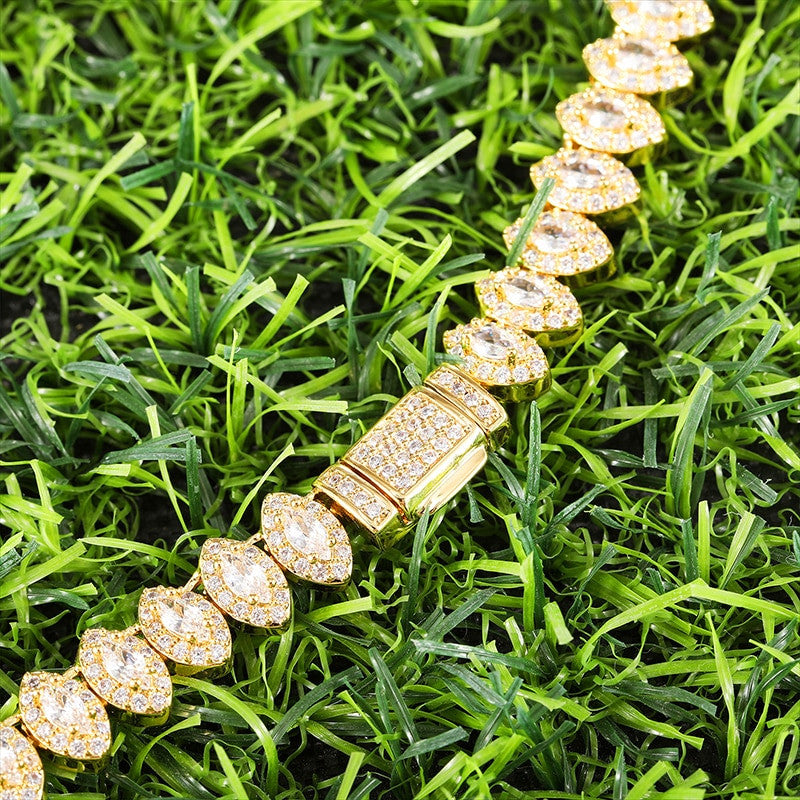 Flooded Ice Horse Eye 8mm AAA True Micro Pave Stone Bracelet