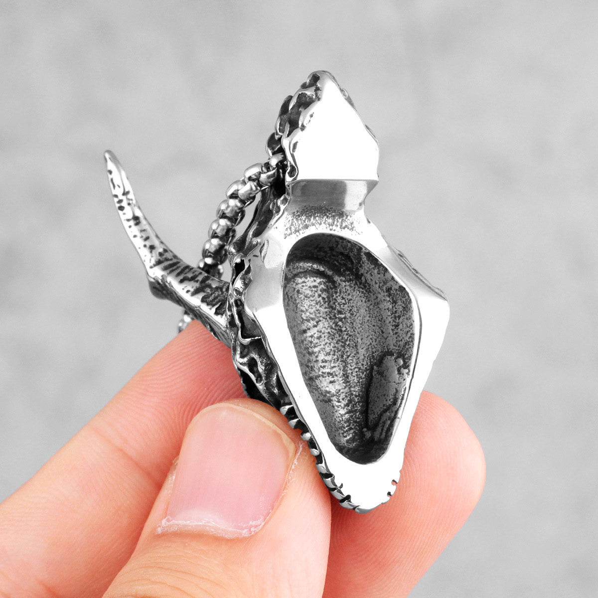 Stainless Steel No Fade Undead Dragon Mens Fashion Street Wear Chain Necklace