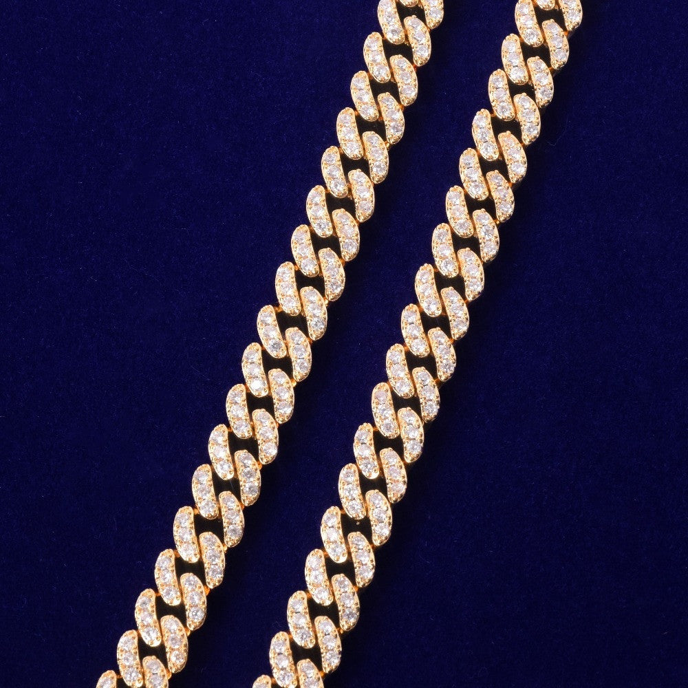 Clustered Cuban | VVS Diamond CZ 10mm Miami Cut Cuban Link Flooded Ice Bracelets
