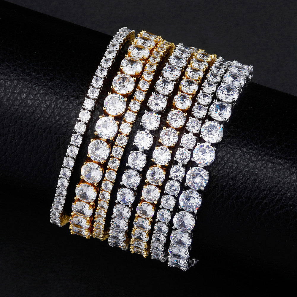 Spring Clasp Luxury | 3mm-6MM Tennis Chain Solid 925 Sterling Silver VVS Diamond CZ Bling Bracelet