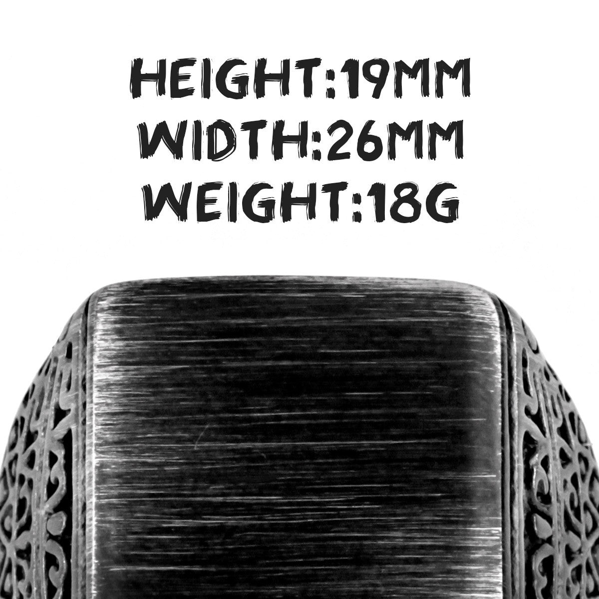 Retro Black | 316L Brushed Vintage No Fade Stainless Steel Street Stylish Ring