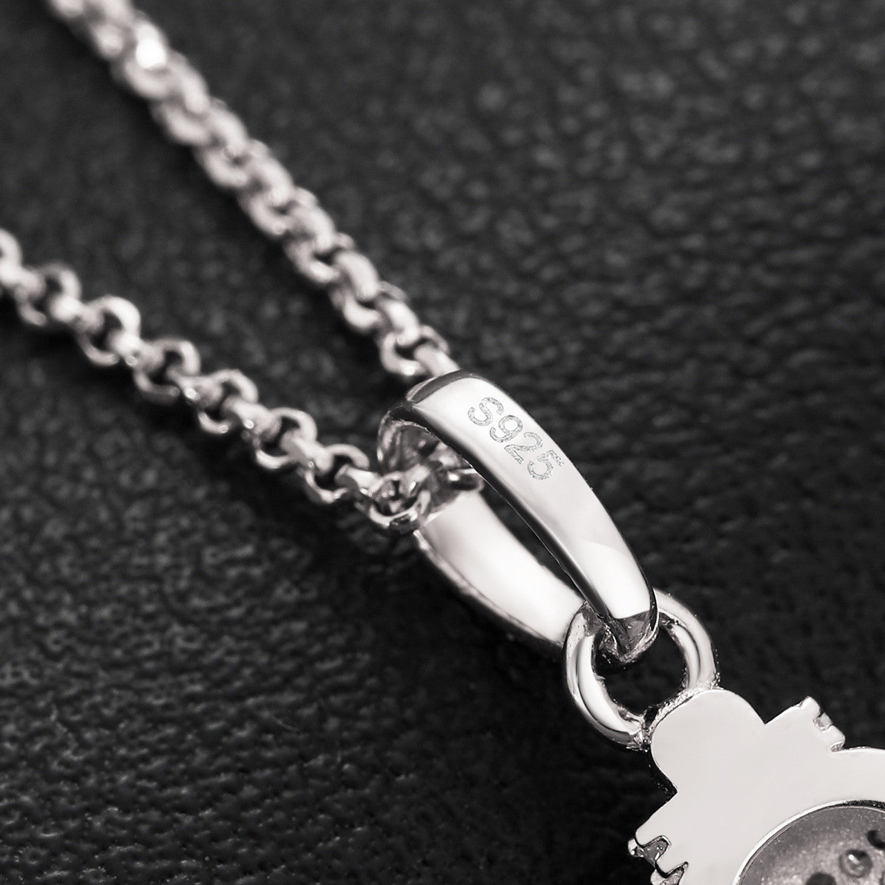 King Chess Piece Genuine Diamond 925 Sterling Silver Hip Hop Pendant Chain Necklace