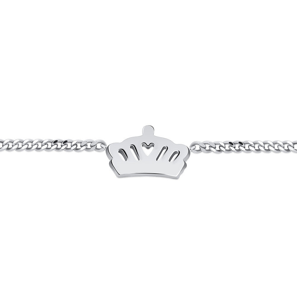 Ladies Flooded Ice Queens Crown Micro Pave Hip Hop Pendant Chain Necklace
