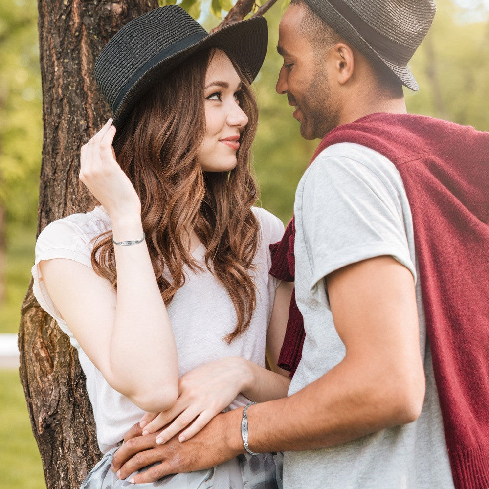 Couples No Fade Stainless Steel Promise ID His Queen Her King Bracelets