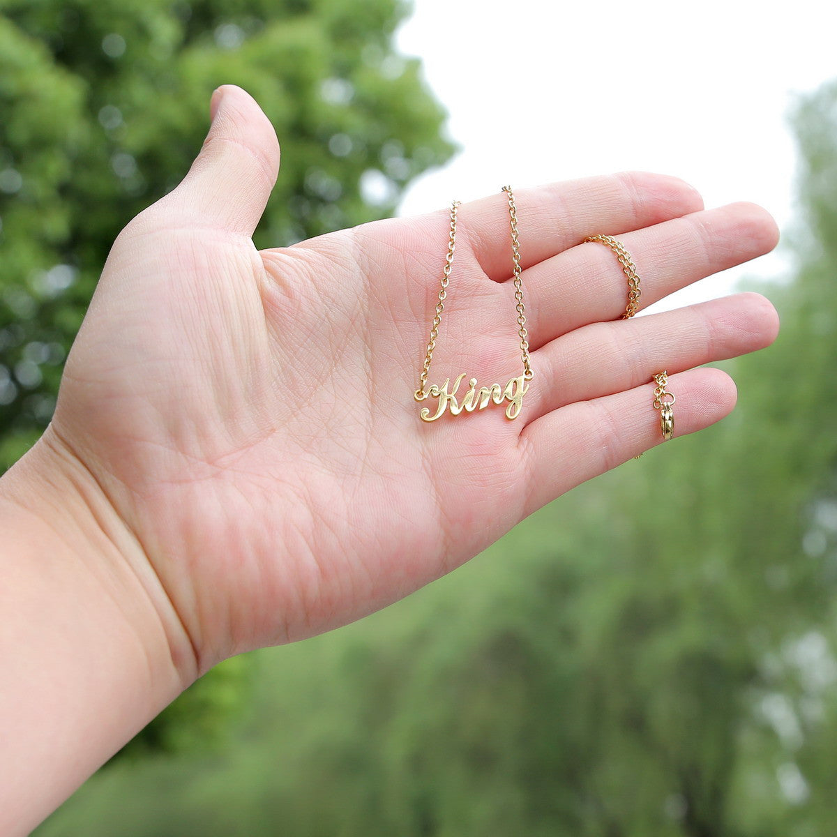 The 90's  | Classic Custom Made Initial Letter Name Adjustable Slogan Necklace