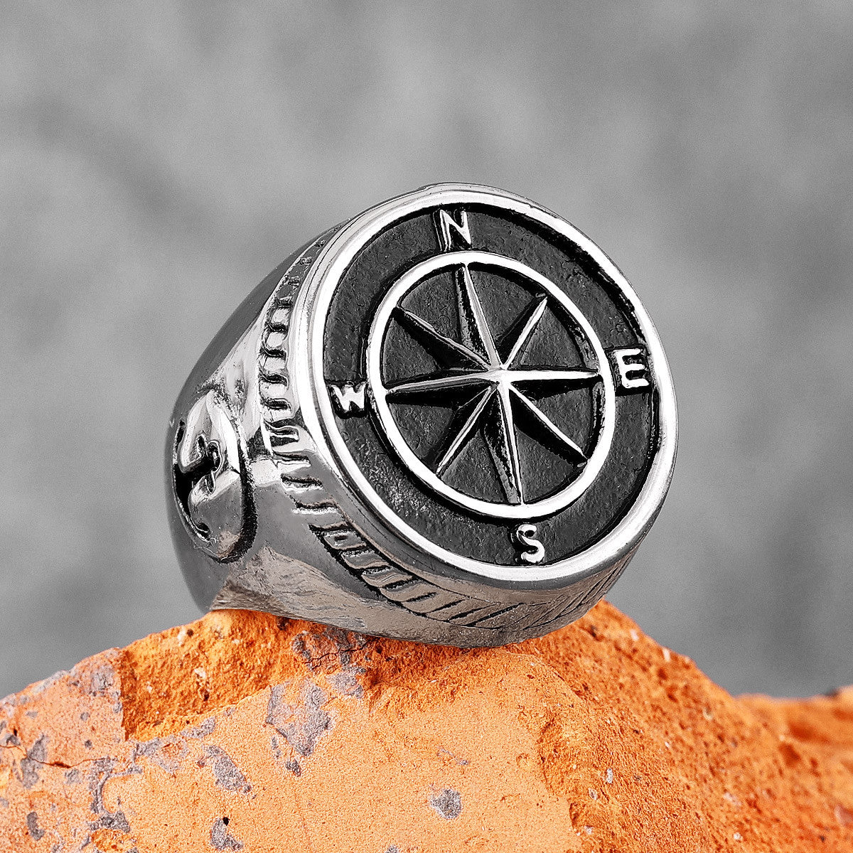 The Navigator Compass | 316L Stainless Steel Adventurer Traveler Street Wear Compass Ring